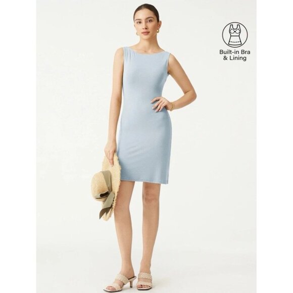 OGL PLUS Size‎ 2XL Cooling Open Back Bandless Brami Mini Dress Black Lined Bra - Picture 4 of 14